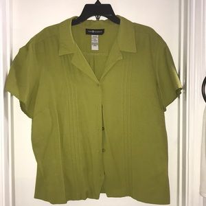 Sag Harbor Button Down Blouse, XL
